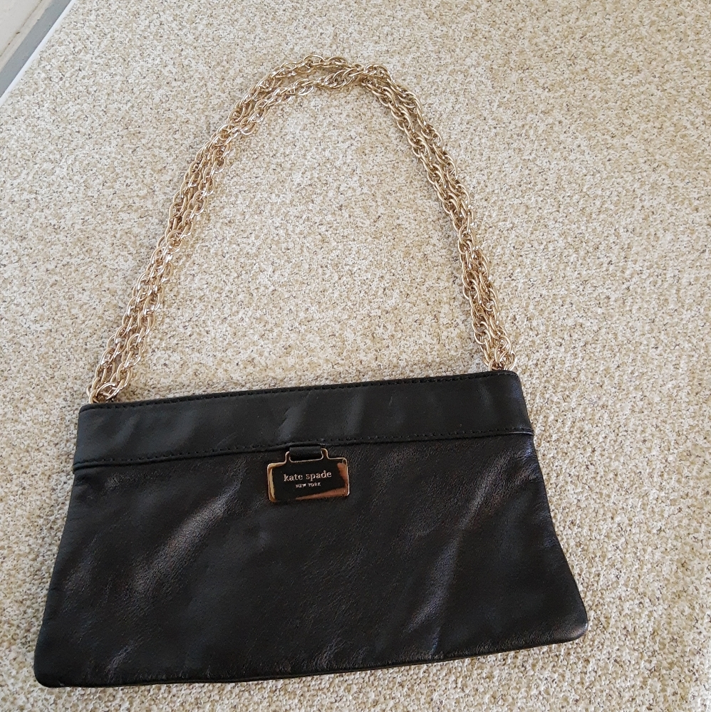 Kate Spade NY Black Leather Chain Bag.
